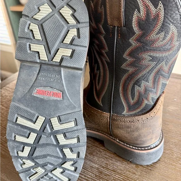 Men’s Wolverine Ranch Hand Waterproof Square Toe Wellington Work Boots. Size 9.5 - Picture 6 of 9